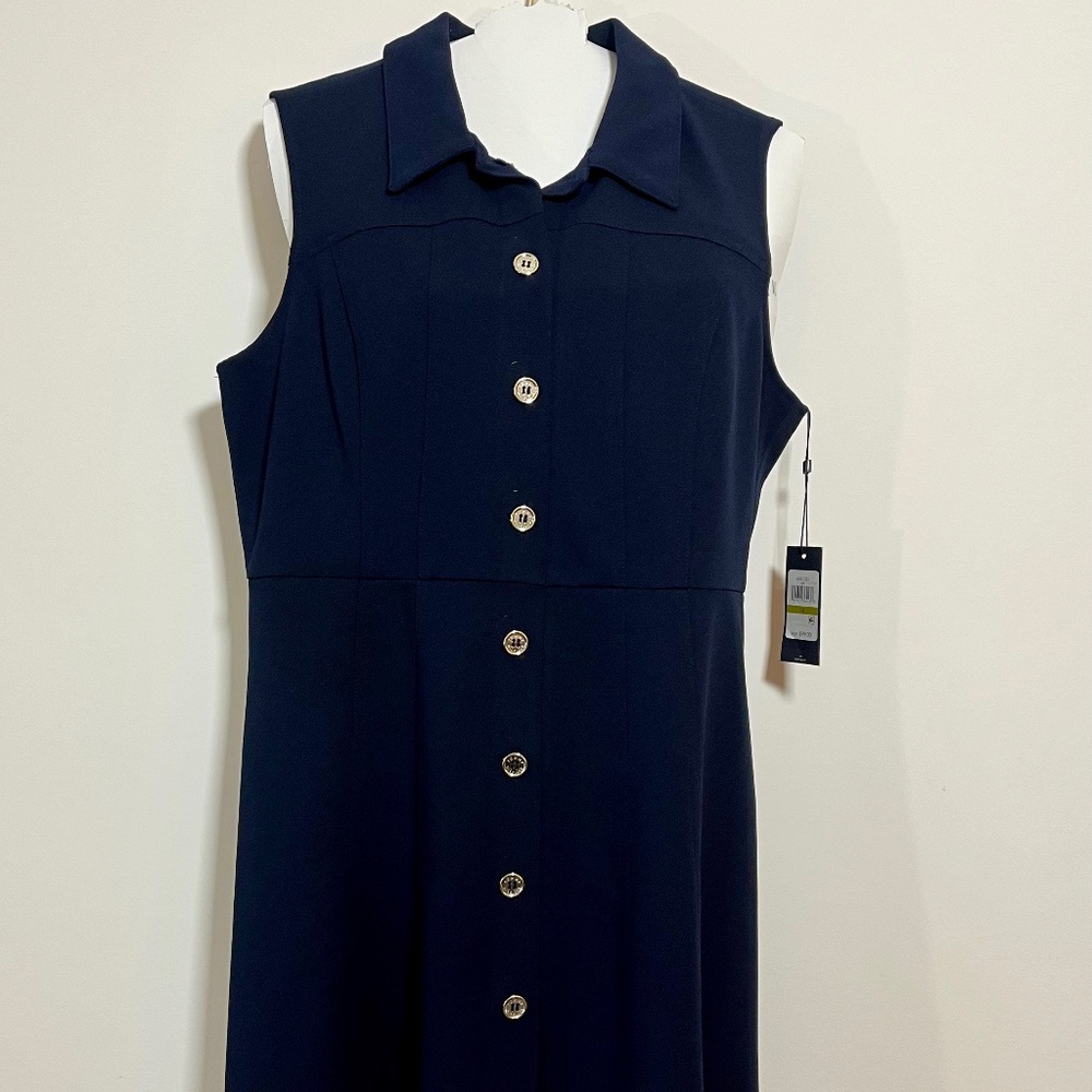 Women's Tommy Hilfiger Sleeveless Dress - Navy Blue (14)